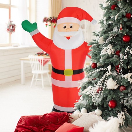 Père Noël gonflable 180h cm 785219 avec éclairage LED protection IP44