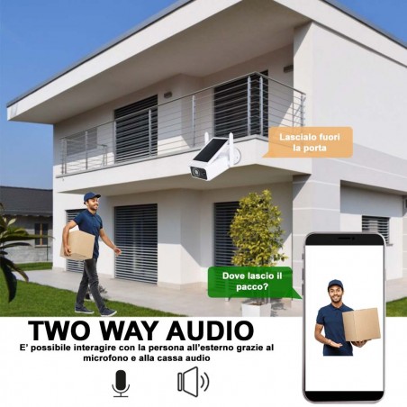 Caméra ip Wifi 717222 avec charge solaire caméra CMOS IP66 2MP avec app