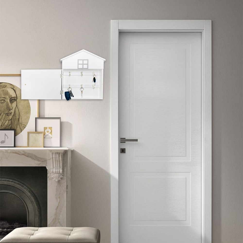 Boîte à clés 144234 en bois blanc 24 x 6 x 29.5...