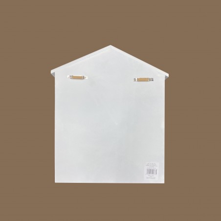 Boîte à clés 144234 en bois blanc 24 x 6 x 29.5 cm avec 6 pinces