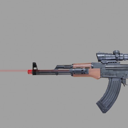 Mitrailleuse d’assaut jouet 103021 3 fléchettes 34 boules AK90TRY avec led