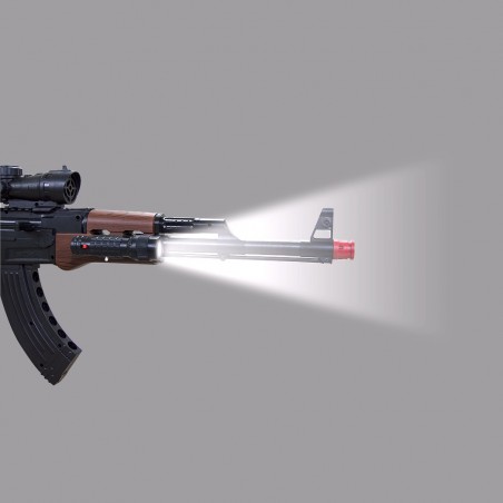 Mitrailleuse d’assaut jouet 103021 3 fléchettes 34 boules AK90TRY avec led