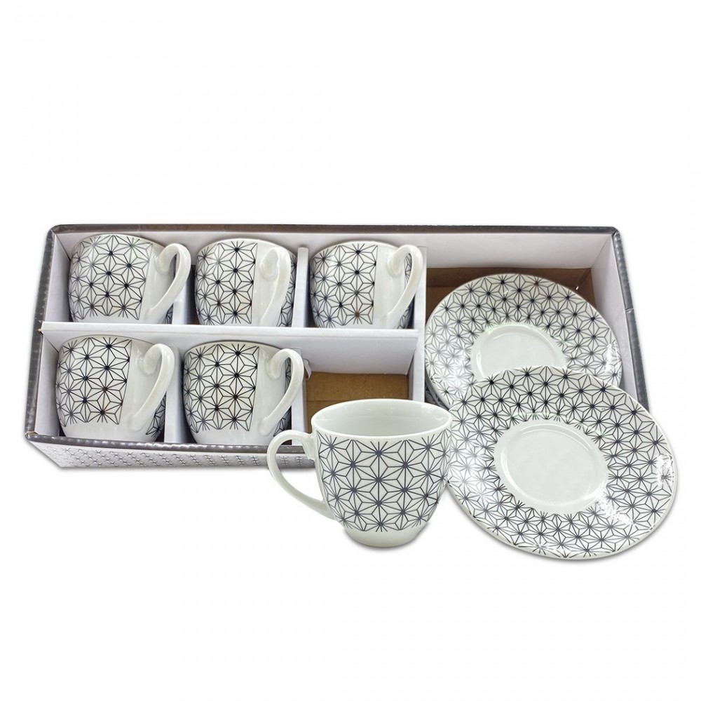Set de 6 tasses à café, avec soucoupe mod....