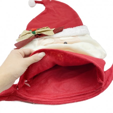 Embout pour arbre de Noël 6145018 forme du visage du Père Noël avec des mains