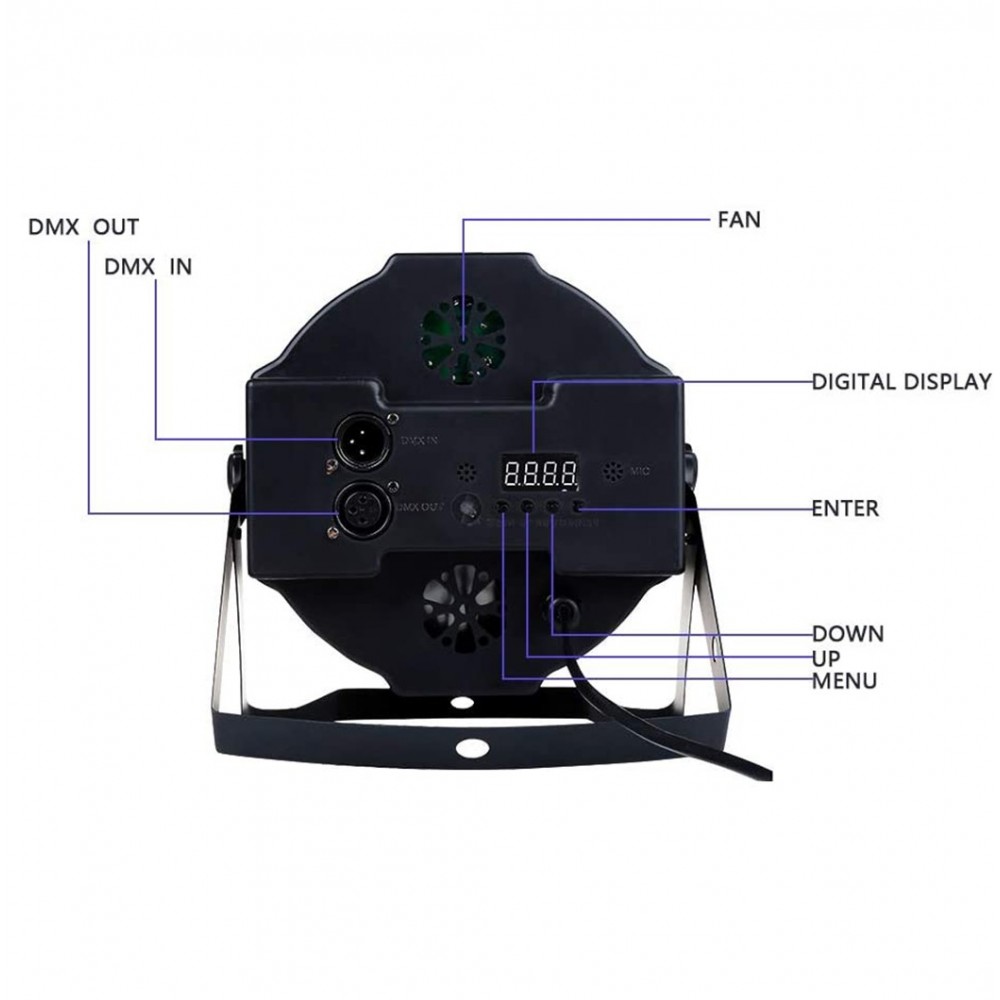 Phare strobo rgb projecteur 36 led coloré...