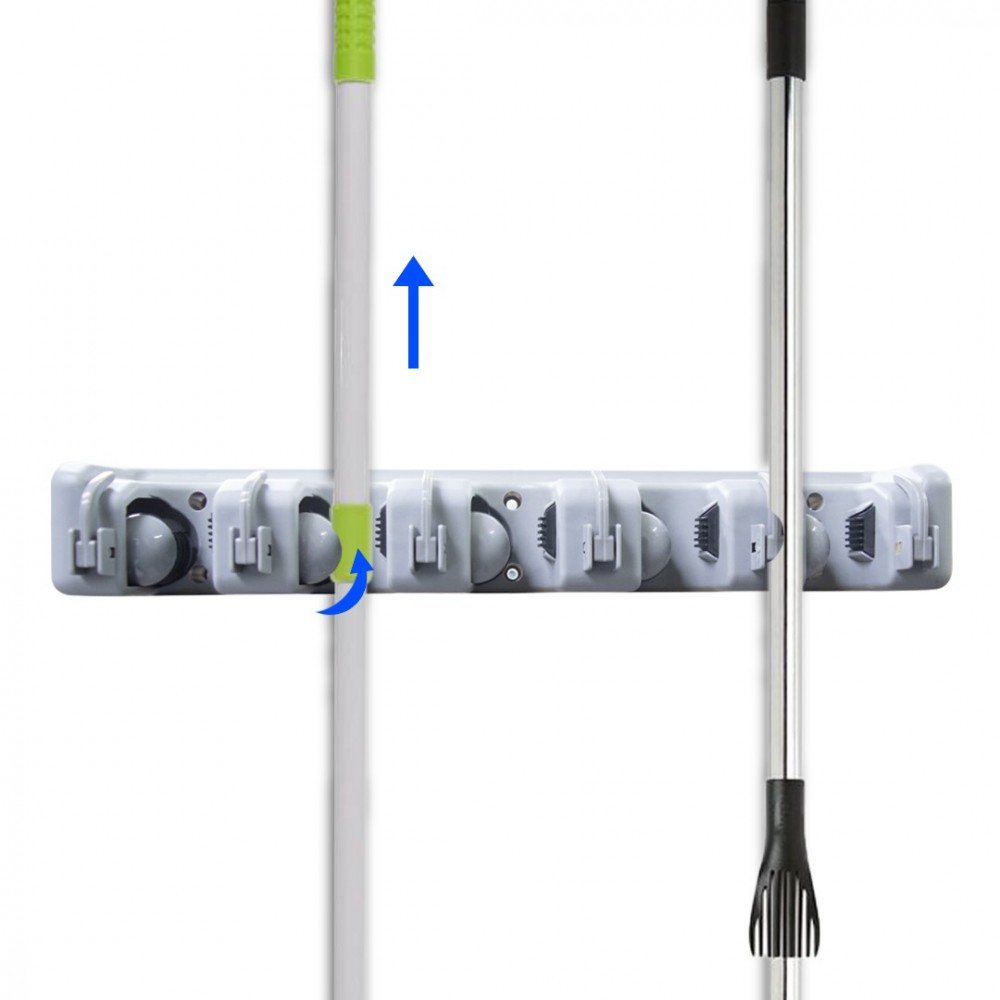 Porte-balais avec 6 crochets d’économie...