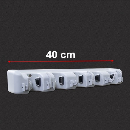 Porte-balais avec 6 crochets d’économie d’espace 126654 pour garage, cuisine