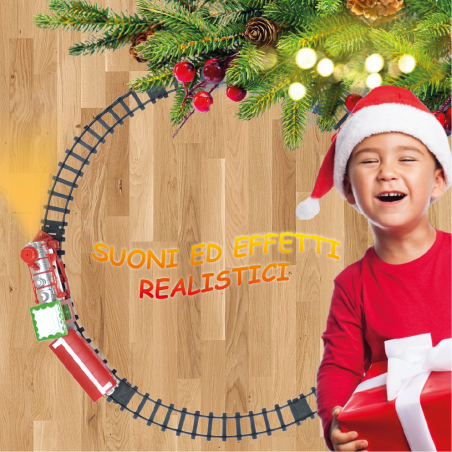 Train de Noël et piste 556234 circonférence de 75cm avec lumières et des sons
