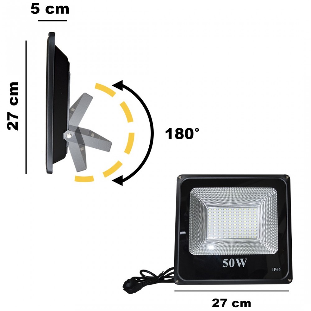 Phare extérieur led mur lumière 50W étanche...