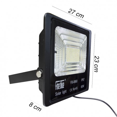 Phare led avec recharge solaire 60W étanche IP67 FB-8860 6500K lumière froide