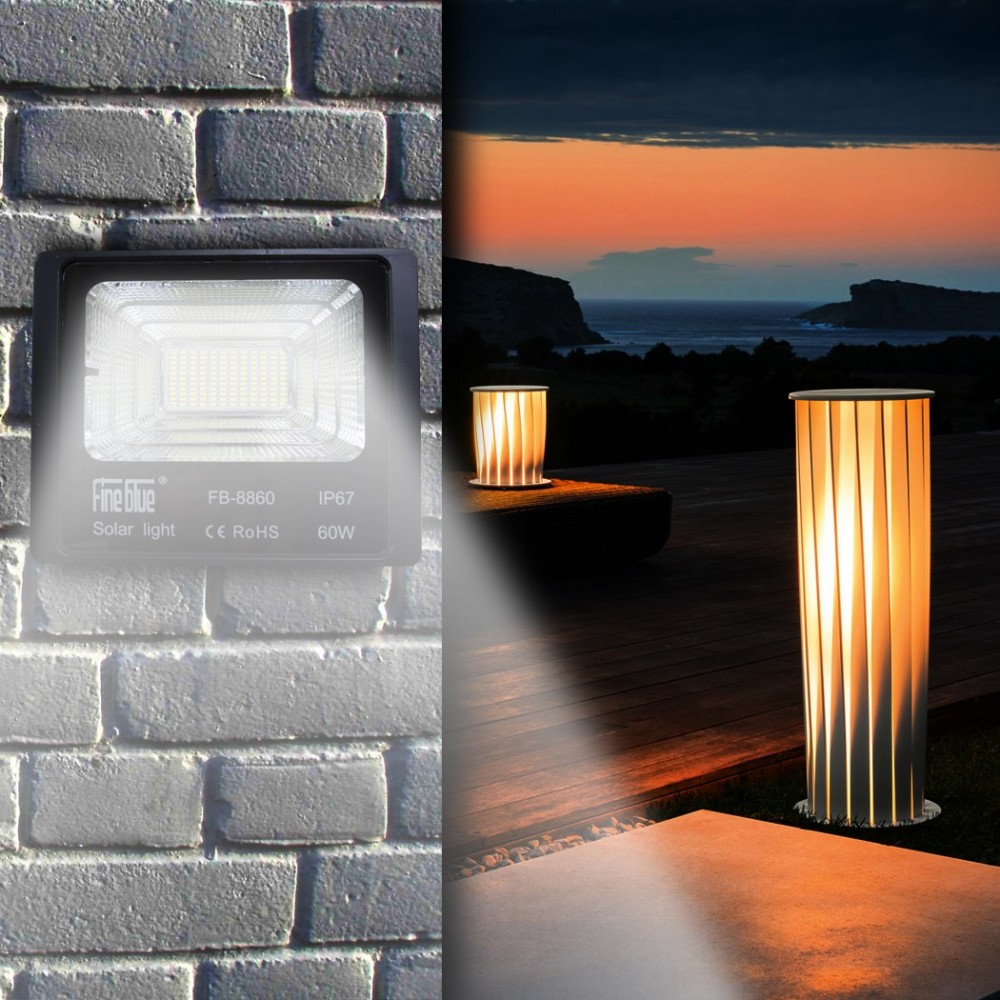 Phare led avec recharge solaire 60W étanche...