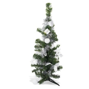 Arbre de Noël de table 343636 vert et 60H cm gris avec...