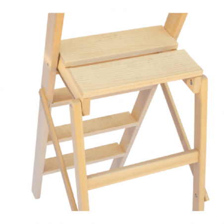 Échelle 4 marches art 111 escalier en bois 127x39x72cm jusqu’à 150 kg refermable