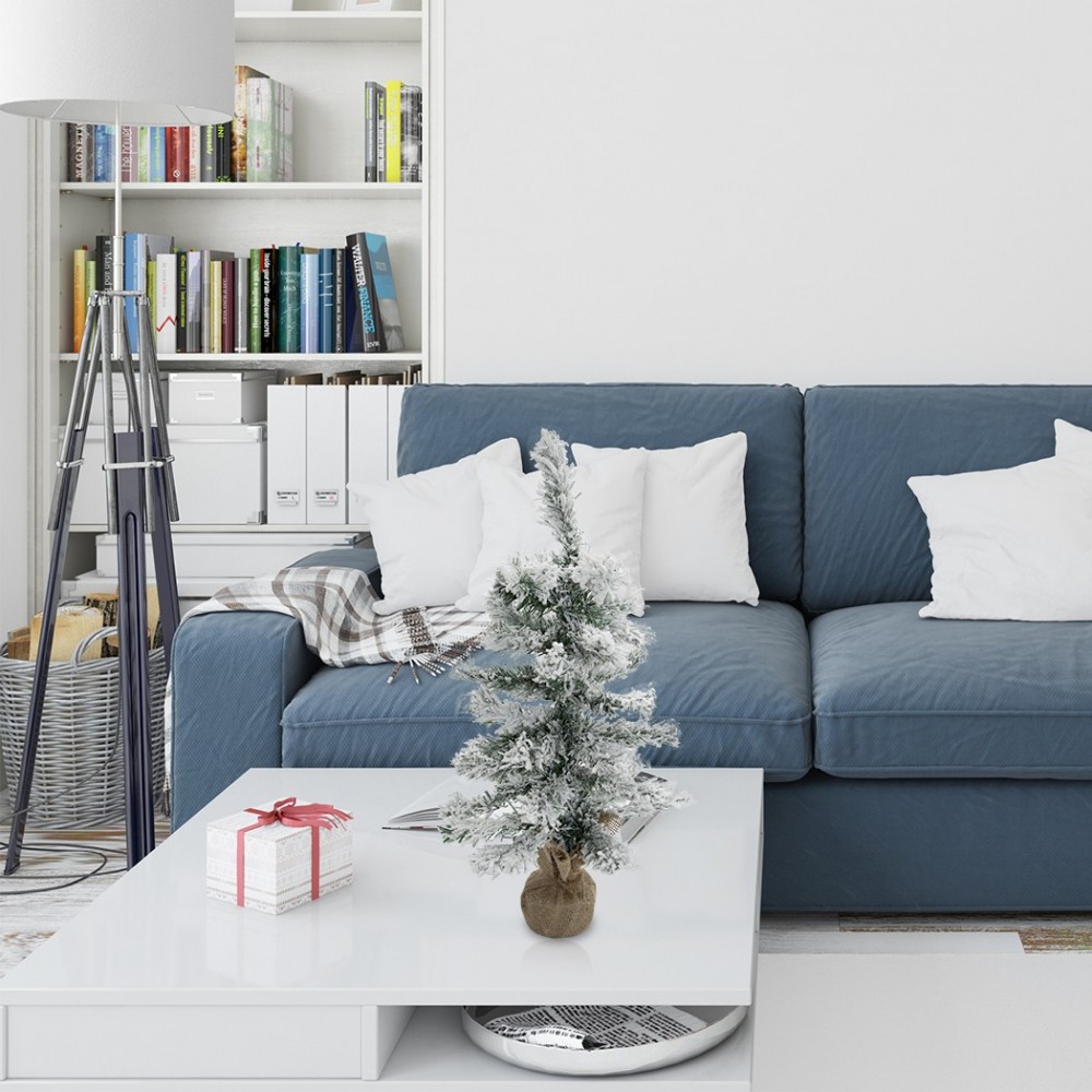 Arbre de Noël 60h cm enneigé 309018 avec base...