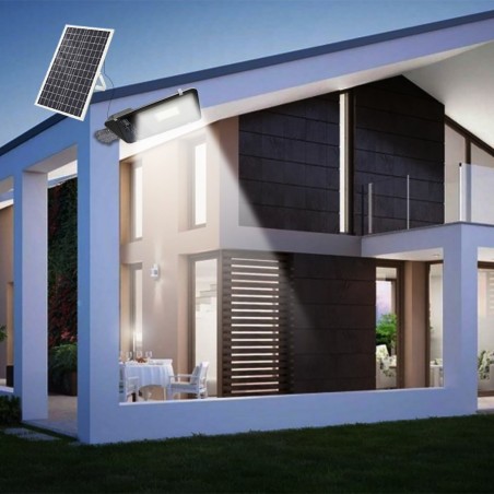 Lampadaire conduit smd à charge solaire 000114 avec télécommande 60W et support