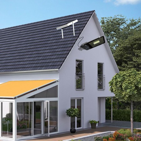 Lampadaire conduit smd à charge solaire 000114 avec télécommande 60W et support