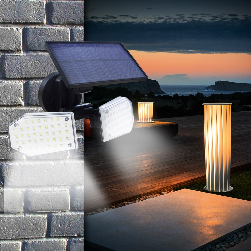 Lampe de panneau solaire grand-angle 270°. 78...