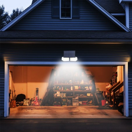 Lampe de panneau solaire grand-angle 270°. 78 LED 640788 capteur de mouvement