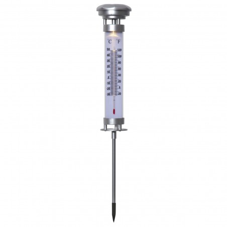 Termomètre avec lumière led pour le sol 896403 panneau solaire et crépusculaire
