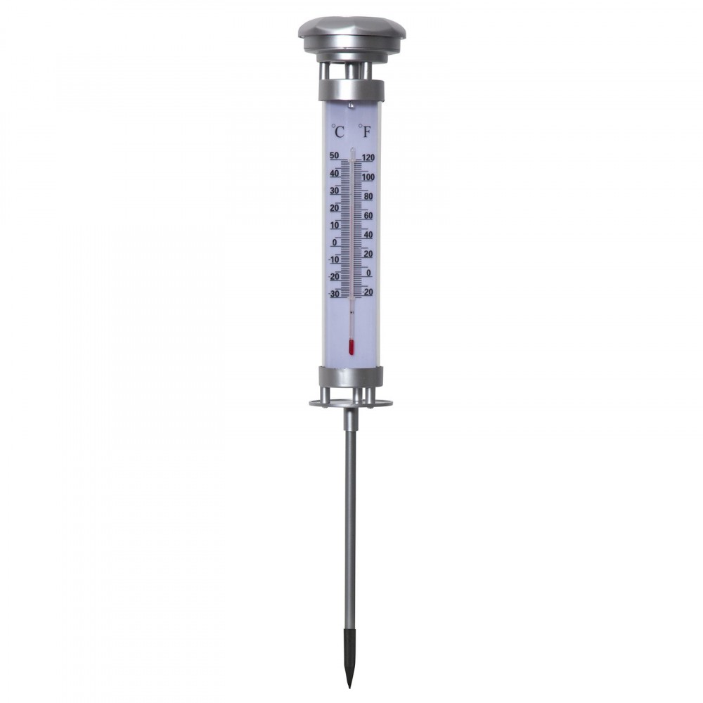 Termomètre avec lumière led pour le sol 896403 panneau solaire et crépusculaire