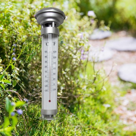 Termomètre avec lumière led pour le sol 896403 panneau solaire et crépusculaire
