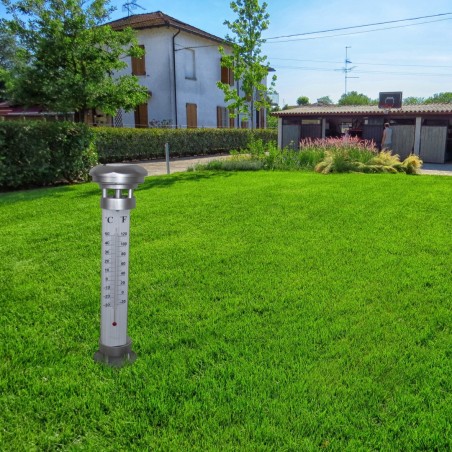 Termomètre avec lumière led pour le sol 896403 panneau solaire et crépusculaire