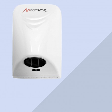 Sèche-mains automatique 1000W murale couleur blanc 14x5xh21,5 cm