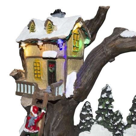 Village de Noël décoration MAISON 361008 mouvement lumières musique 19x16x22cm