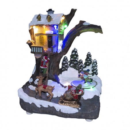 Village de Noël décoration MAISON 361008 mouvement lumières musique 19x16x22cm