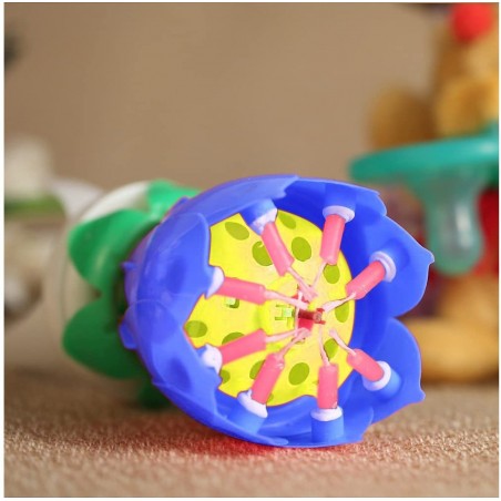 Bougie en forme de Fleur Musicale 2 pc 456910 effets sonores et tournant BLEU