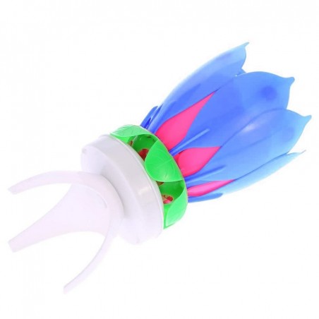 Bougie en forme de Fleur Musicale 2 pc 456910 effets sonores et tournant BLEU