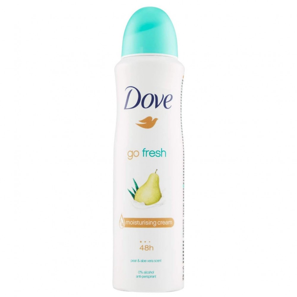 DOVE go fresh désodorisant à l’aloe vera et poire 559204 antirespirant 48h 250ml