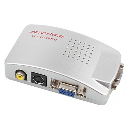 Convertisseur vidéo 819019 haute résolution de vga à rca s-vidéo tv pc portable