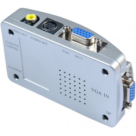 Convertisseur vidéo 819019 haute résolution de vga à rca s-vidéo tv pc portable