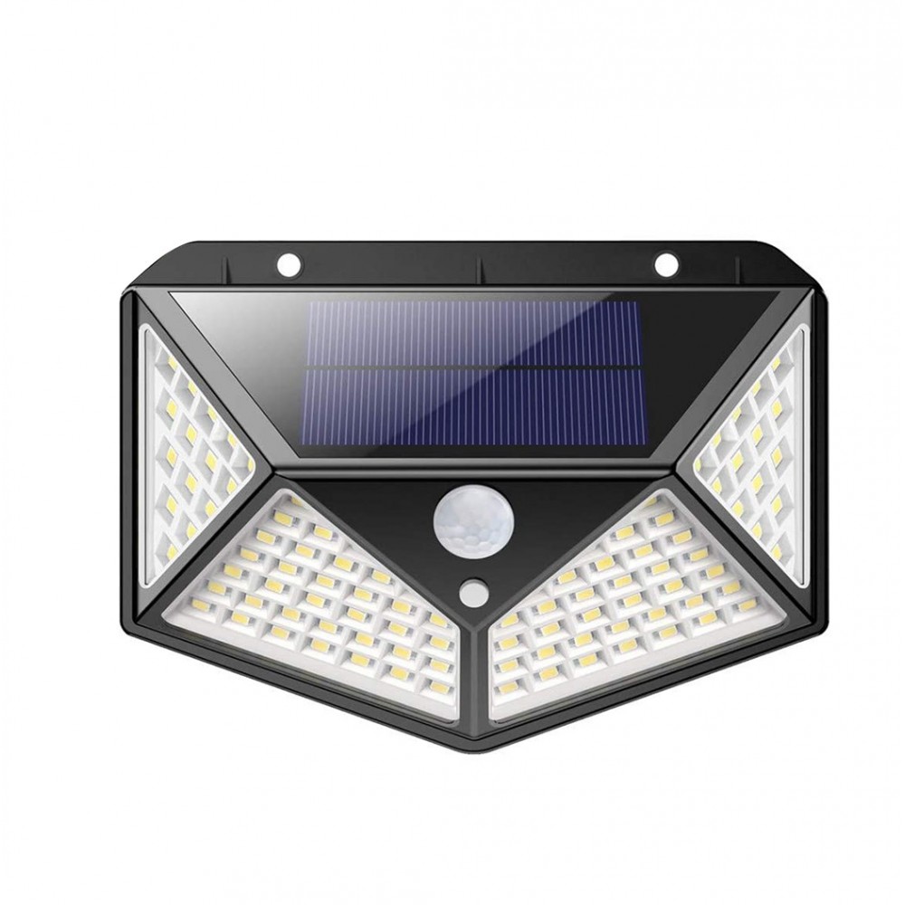 Lampe rechargeable solaire 641006 capteur mouvement 100 LED angle de lumière 270