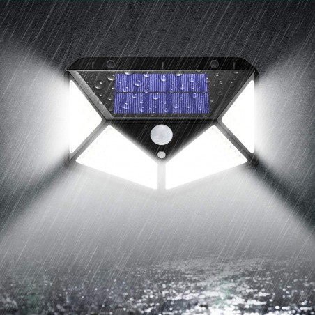 Lampe rechargeable solaire 641006 capteur mouvement 100 LED angle de lumière 270