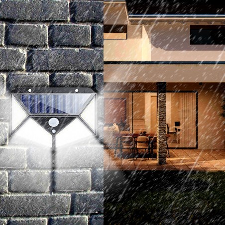 2 pièces Lampe solaire rechargeable 641006 capteur mouvement 100 angle LED 270