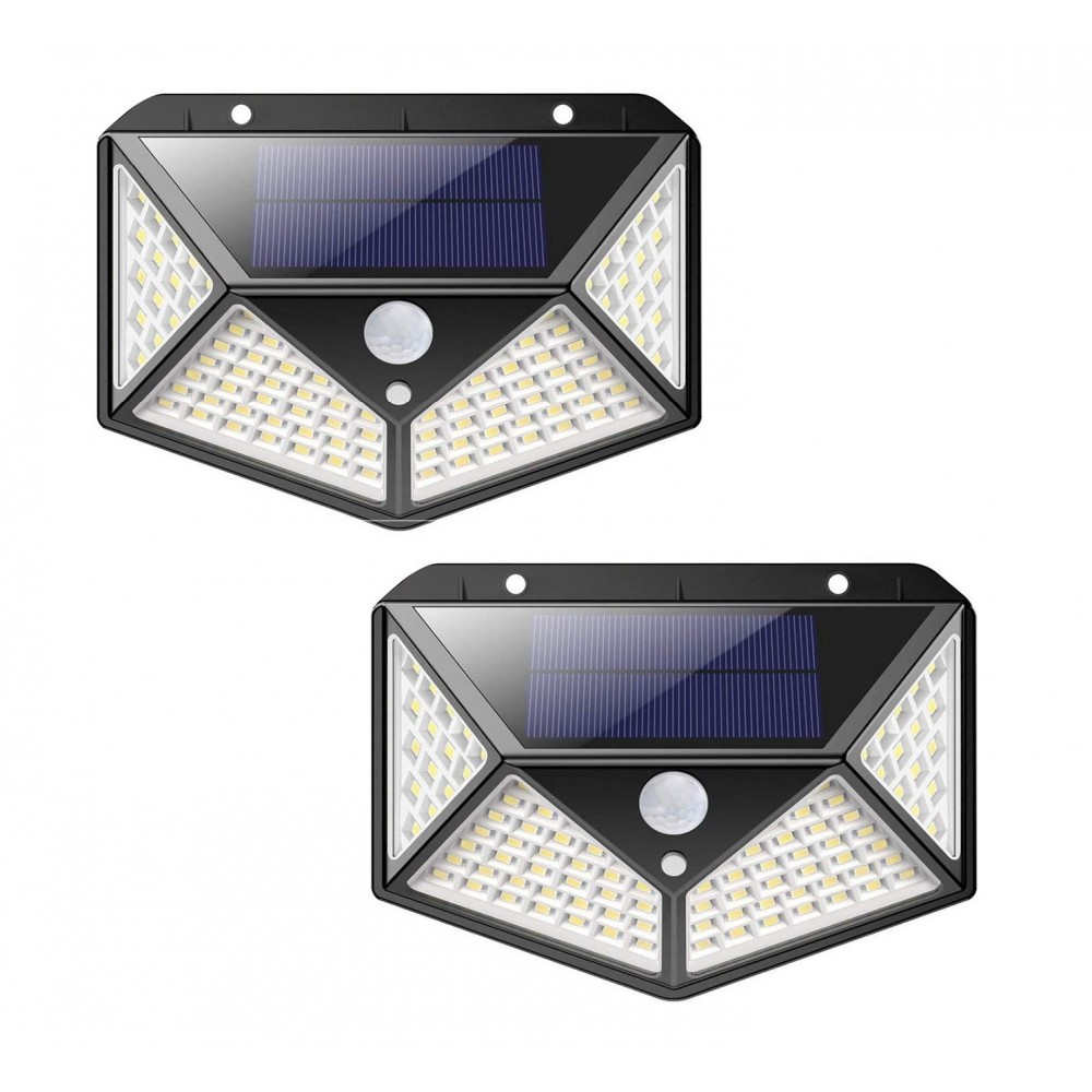 2 pièces Lampe solaire rechargeable 641006 capteur mouvement 100 angle LED 270
