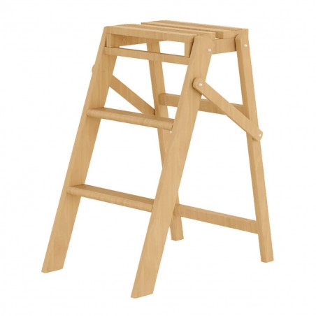 Échelle 3 marches art 110 escalier en bois 40x59x63 cm jusqu’à 150 kg refermable