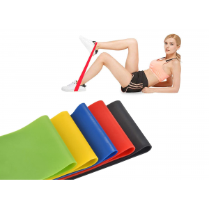 Set 5 pièces élastiques de couleur pour le fitness 187493 bandes de résistance