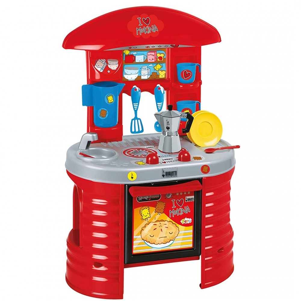 Cuisine jouet I love Mokina 415474 Moka Bialetti 72h cm Rouge et Jaune