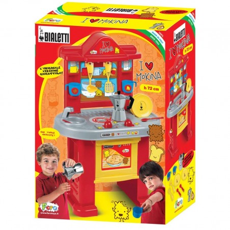 Cuisine jouet I love Mokina 415474 Moka Bialetti 72h cm Rouge et Jaune