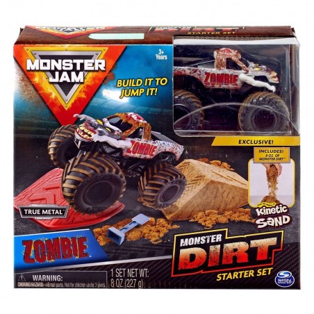 MONSTER JAM DIRT starter set Zombie / Eart Shaker 553688 set avec rampe et sable