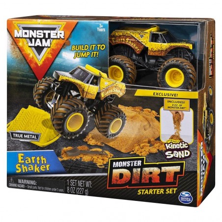 MONSTER JAM DIRT starter set Zombie / Eart Shaker 553688 set avec rampe et sable