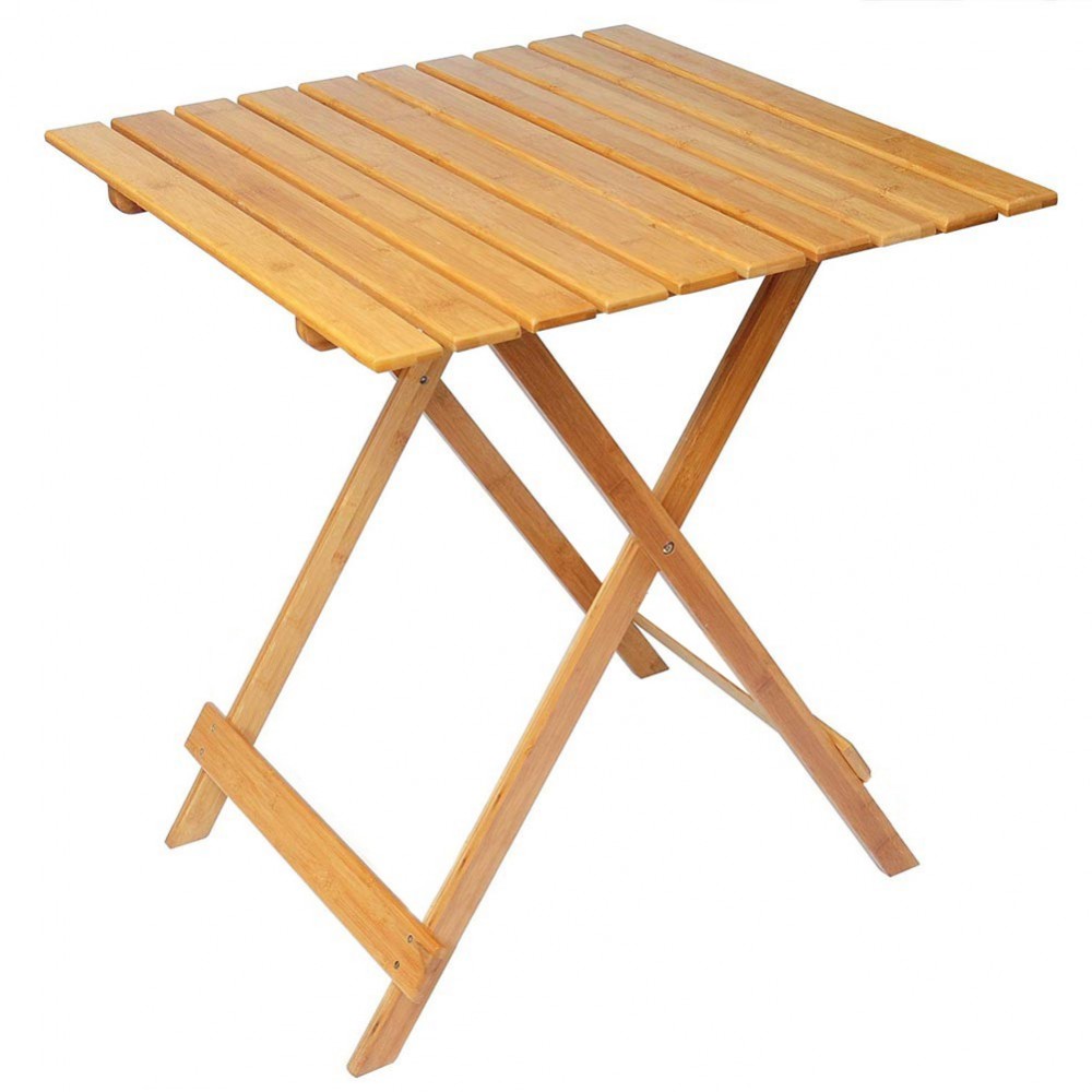 Table pliante 80 x 60 cm en bois naturel art. 292 pliable de jardin