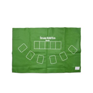 Tapis couvre-table Black Jack 478000 tissu vert pour jeu de Poker 60x90 cm