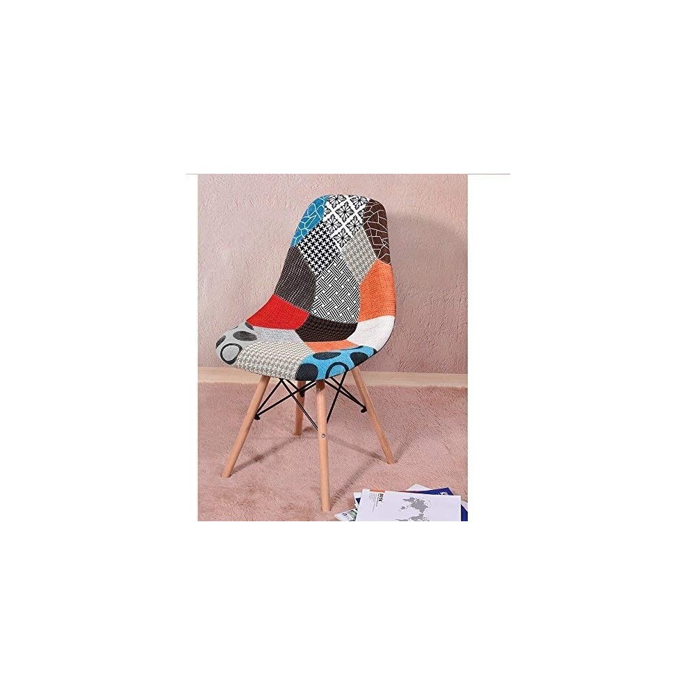 Chaise en tissu Patchwork Fantasy 48x54x85cm...