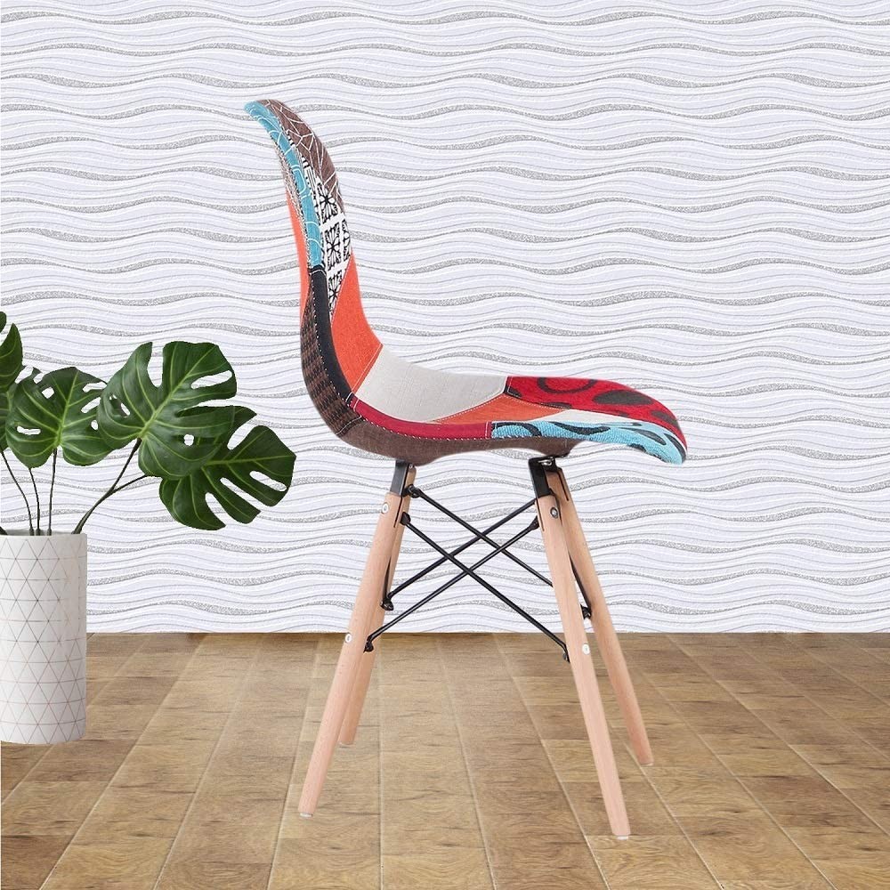 Ensemble de 2 chaises Fantasy tissu Patchwork...