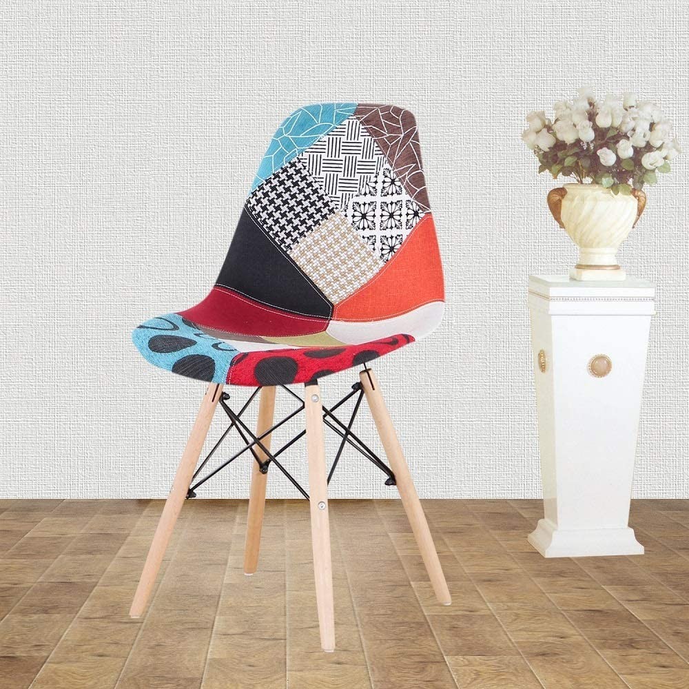 Ensemble de 2 chaises Fantasy tissu Patchwork...