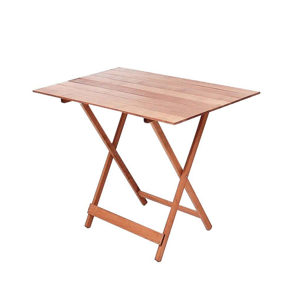 Table pliante 100 x 60 cm en bois naturel pliable table de jardin